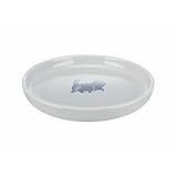 Trixie Keramik Katze Schüssel, niedrig und breit, 0,6 l/ø 23 cm, Grau, Keramik