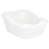 Trixie 40371 Katzentoilette Cleany Cat, mit Rand, 45 × 29 × 54 cm, weiß