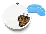 Cat Mate C500 Automatischer Futterautomat mit Digitalem Timer und 5 Näpfen – Für Katzen und Kleine Hunde, Nass- oder Trockenfutter, Inklusive Zwei...
