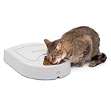 PetSafe Futterautomat für 5 Mahlzeiten, Zeitschaltuhr mit LCD Screen, Leichte Reinigung, 5 Futterschalen zu je 237 ml, grau