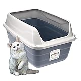 XXL Extra hohe Katzentoilette offene Katzenklo mit hohem Rand...