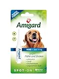 Amigard Spot-On 1er Pack für mittlere Hunde, gegen Zecken und Flöhe, 1 Monat Schutz, pflanzliche Wirkstoffe, ohne Parfüm und Konservierungsmittel, vegan