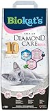 Biokat's Diamond Care Fresh Katzenstreu mit Babypuder-Duft - Feine Klumpstreu aus Bentonit mit Aktivkohle und Aloe Vera - 1 Sack (1 x 10 L)