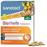 sanotact Bierhefe Tabletten (400 Tabletten) • 100% natürliche Bierhefe vegan • Mit Biotin für schöne Haare & gesunde Haut • 6 B-Vitaminen • Auch für...