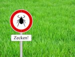 Zecken Warnschild